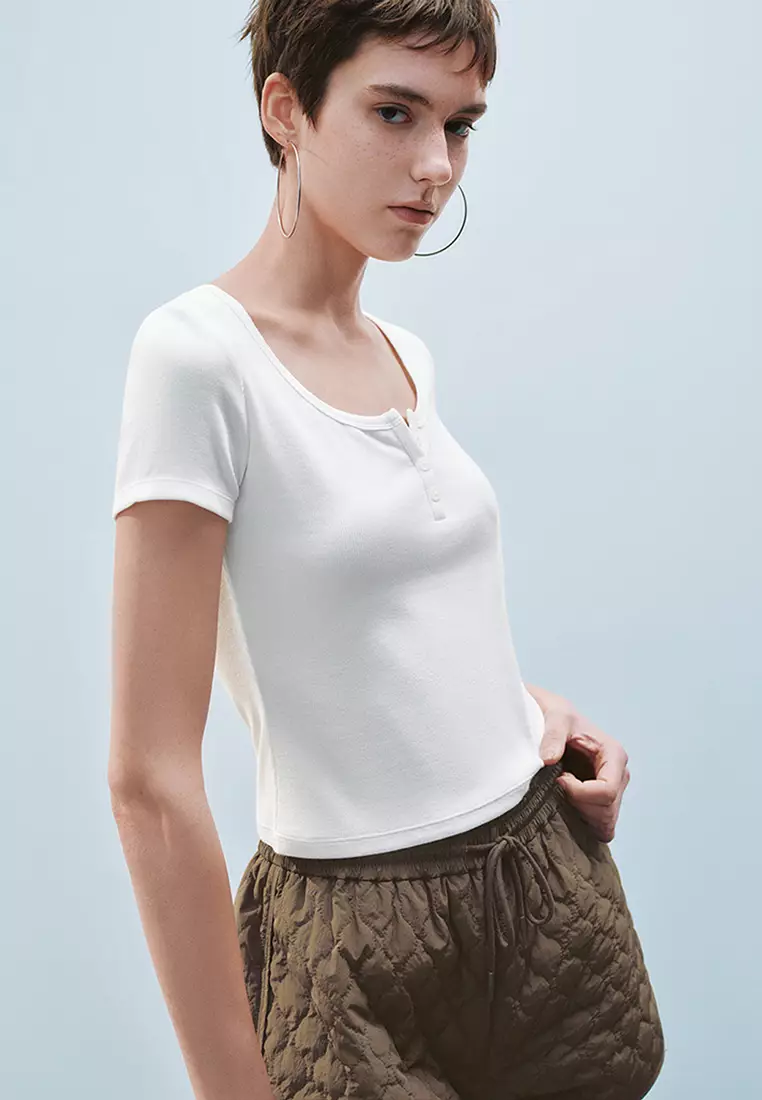 U-Neck Skinny T-Shirts