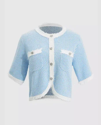 Tweed Short Sleeve Cardigan