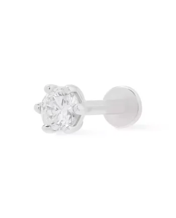 Brilliant Silver 3mm Flat Back Earring