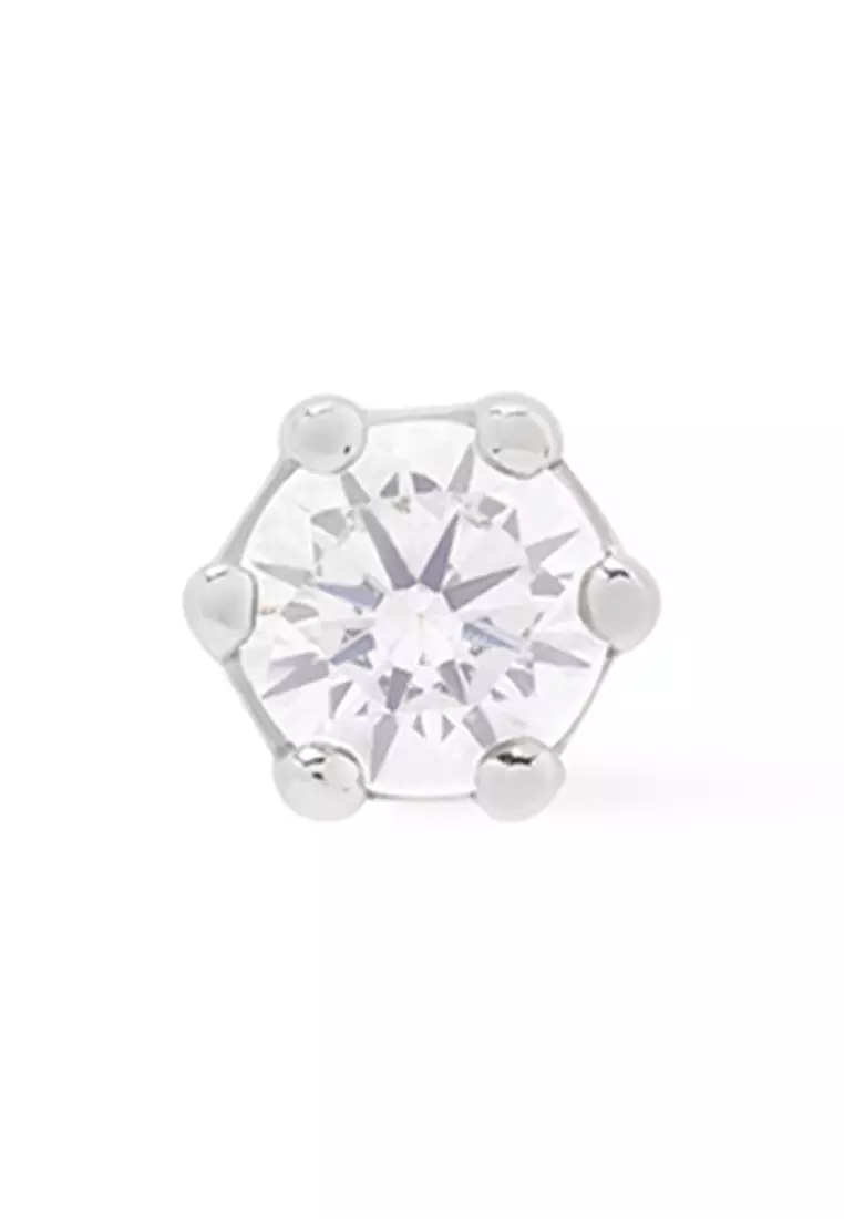 Brilliant Silver 3mm Flat Back Earring