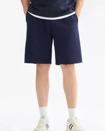 Men's Elastic Waist Drawstring Knit Shorts